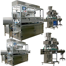 全自動容積式灌裝、壓/旋蓋流水線（適用于1－4L，0.5－1L小桶）